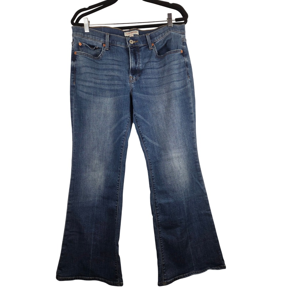 Lucky Brand Women's Mid Rise Flare Jeans Medium Wash Blue Size‎ 14/32 A